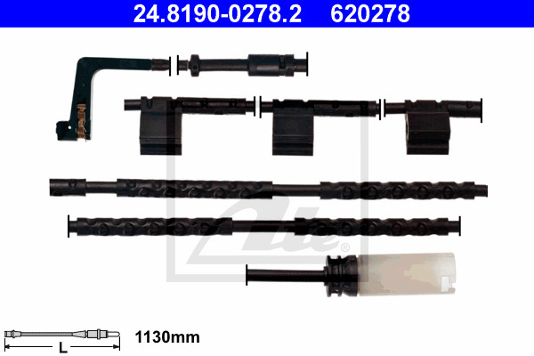 Styk ostrzegawczy, zużycie okładzin hamulcowych 24.8190-0278.2 ATE