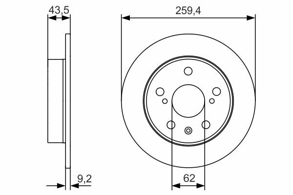 Tarcza hamulcowa 0 986 479 C44 BOSCH
