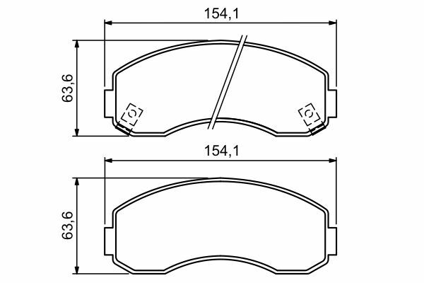 Klocki hamulcowe - komplet 0 986 494 314 BOSCH