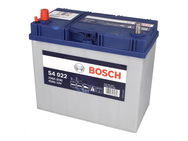 Akumulator, S4 45Ah 330A (L+) do Mitsubishi, 0 092 S40 220, BOSCH w ofercie sklepu e-autoparts.pl 