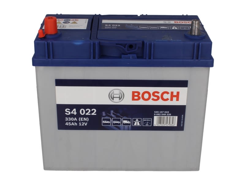 Akumulator, S4 45Ah 330A (L+) do Mitsubishi, 0 092 S40 220, BOSCH w ofercie sklepu e-autoparts.pl 