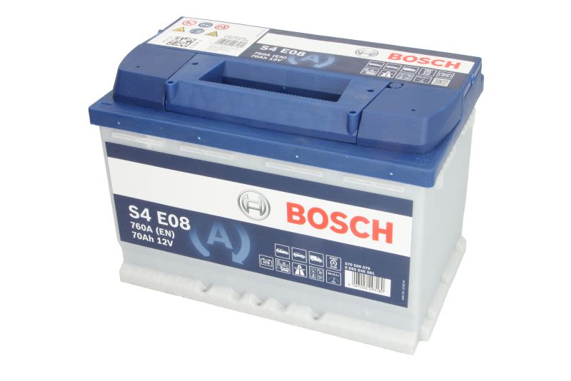 Akumulator, S4E 70Ah 760A (L-) do Mitsubishi, 0 092 S4E 081, BOSCH w ofercie sklepu e-autoparts.pl 