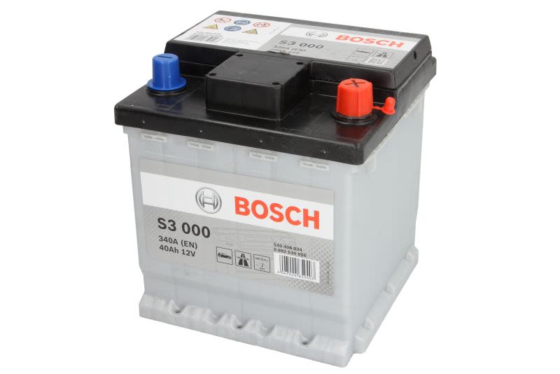 Akumulator, S3 40Ah 340A (L-) do Fiata, 0 092 S30 000, BOSCH w ofercie sklepu e-autoparts.pl 