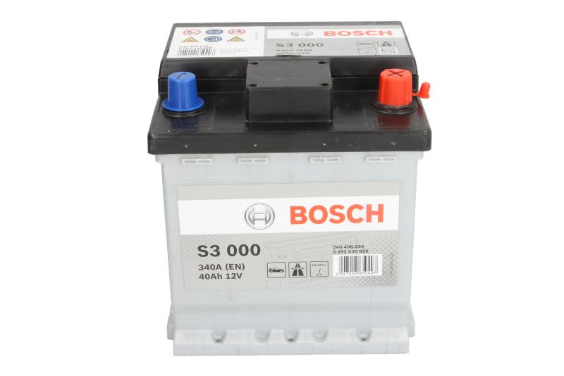 Akumulator, S3 40Ah 340A (L-) do Fiata, 0 092 S30 000, BOSCH w ofercie sklepu e-autoparts.pl 