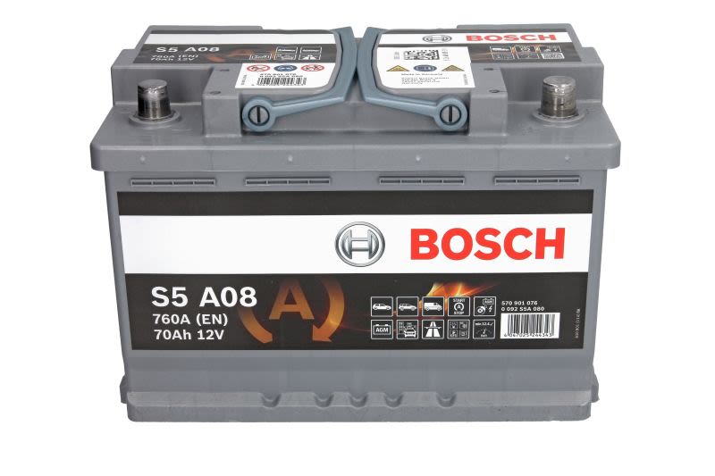 Akumulator, S5A 70Ah 760A (L-) do BMW, 0 092 S5A 080, BOSCH w ofercie sklepu e-autoparts.pl 