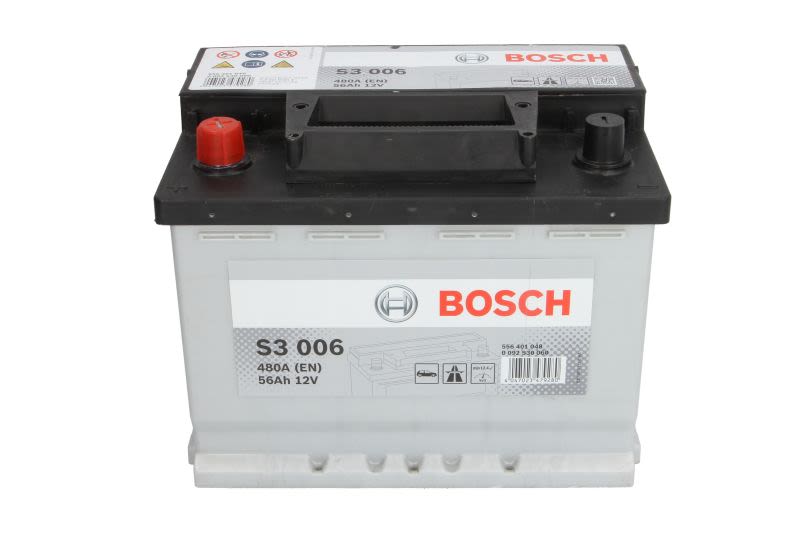 Akumulator, S3 56Ah 480A (L+) do Fiata, 0 092 S30 060, BOSCH w ofercie sklepu e-autoparts.pl 