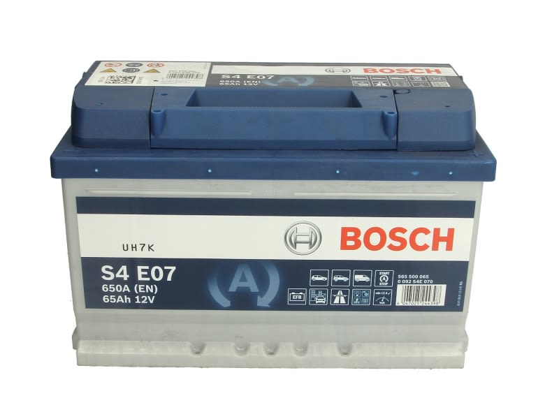 Akumulator, S4E 65Ah 650A (L-) do Forda, 0 092 S4E 070, BOSCH w ofercie sklepu e-autoparts.pl 