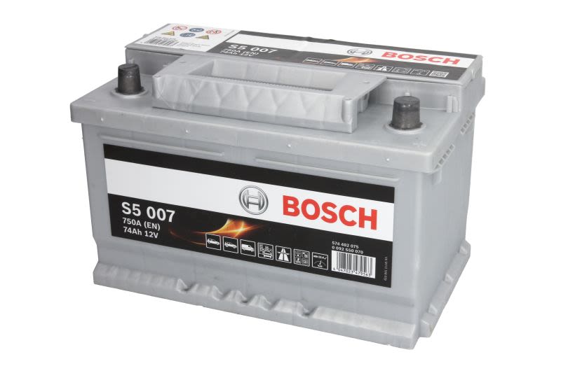 Akumulator, S5 74Ah 750A (L-) do BMW, 0 092 S50 070, BOSCH w ofercie sklepu e-autoparts.pl 