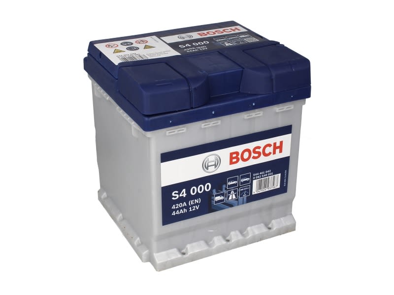 Akumulator, S4 44Ah 420A (L-) do Fiata, 0 092 S40 001, BOSCH w ofercie sklepu e-autoparts.pl 