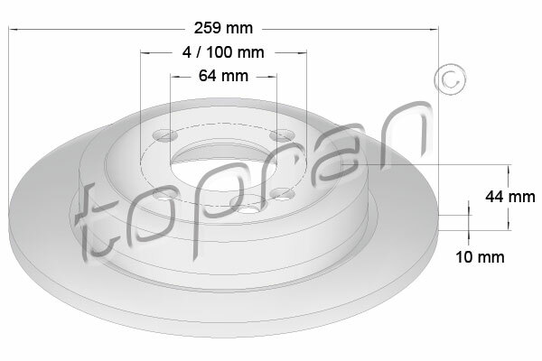Tarcza hamulcowa, COATED 501 015 TOPRAN