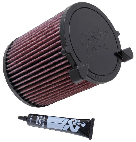 Sportowy filtr powietrza - Okrągły (dł.: 140mm, szer.: 67mm, wys.:162mm)  do VW, E-2014, K&N w ofercie sklepu e-autoparts.pl 