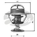 Termostat układu chłodzenia do Rovera, TH04382G1, GATES w ofercie sklepu e-autoparts.pl 