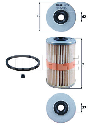 Filtr paliwa KX 204D KNECHT