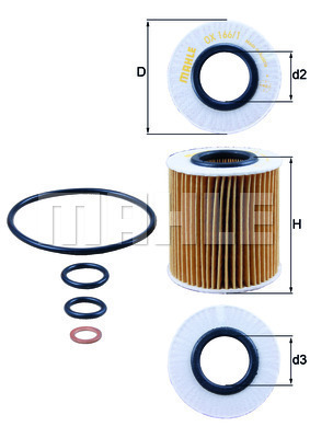 Filtr oleju OX 166/1D KNECHT