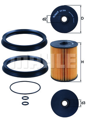 Filtr paliwa KX 504D KNECHT