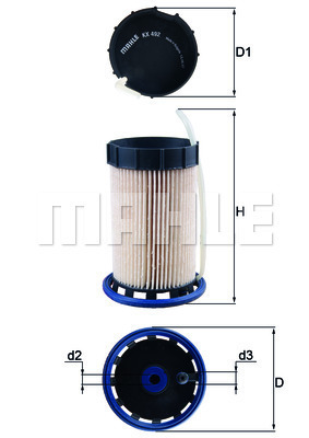 Filtr paliwa KX 492 KNECHT