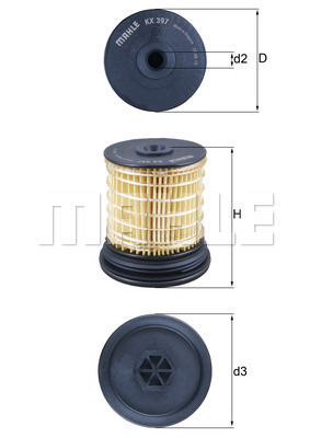 Filtr paliwa KX 397 KNECHT