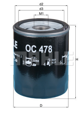 Filtr oleju OC 478 KNECHT