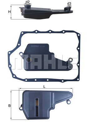Filtr hydrauliczny, automatyczna skrzynia biegów HX 193D KNECHT