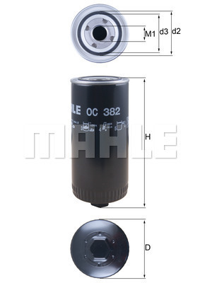 Filtr oleju OC 382 KNECHT