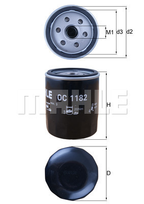 Filtr oleju OC 1182 KNECHT