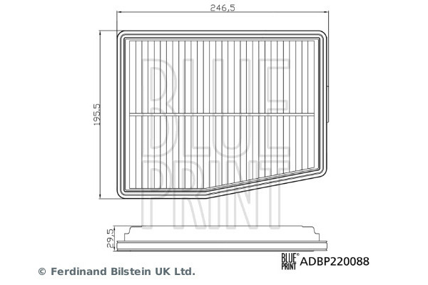 Filtr powietrza  do Hyundia, ADBP220088, BLUE PRINT w ofercie sklepu e-autoparts.pl 