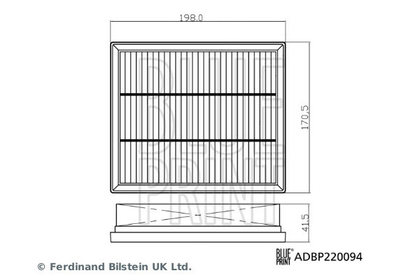 Filtr powietrza  do Forda, ADBP220094, BLUE PRINT w ofercie sklepu e-autoparts.pl 