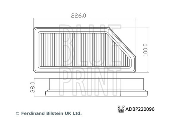 Filtr powietrza , ADBP220096, BLUE PRINT w ofercie sklepu e-autoparts.pl 