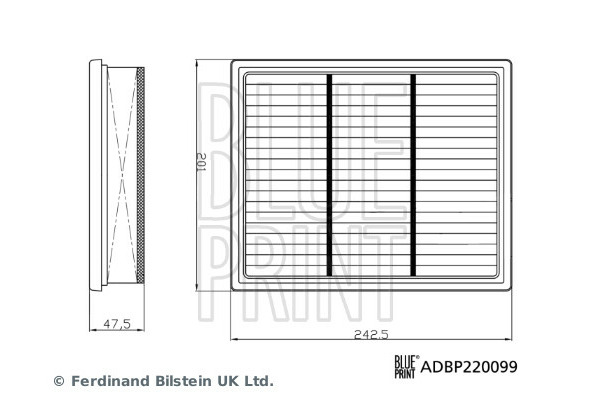 Filtr powietrza  do Opla, ADBP220099, BLUE PRINT w ofercie sklepu e-autoparts.pl 