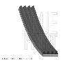 Pasek klinowy wielorowkowy do Mitsubishi, AD04R780, BLUE PRINT w ofercie sklepu e-autoparts.pl 