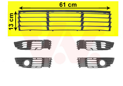 Kratka wentylacyjna, zderzak, ** Equipart ** 5837590 VAN WEZEL