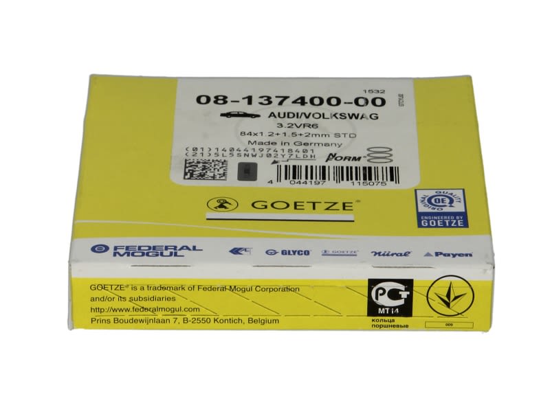 Zestaw pierscieni tłoka do VW, 08-137400-00, GOETZE MOTORENTEILE w ofercie sklepu e-autoparts.pl 
