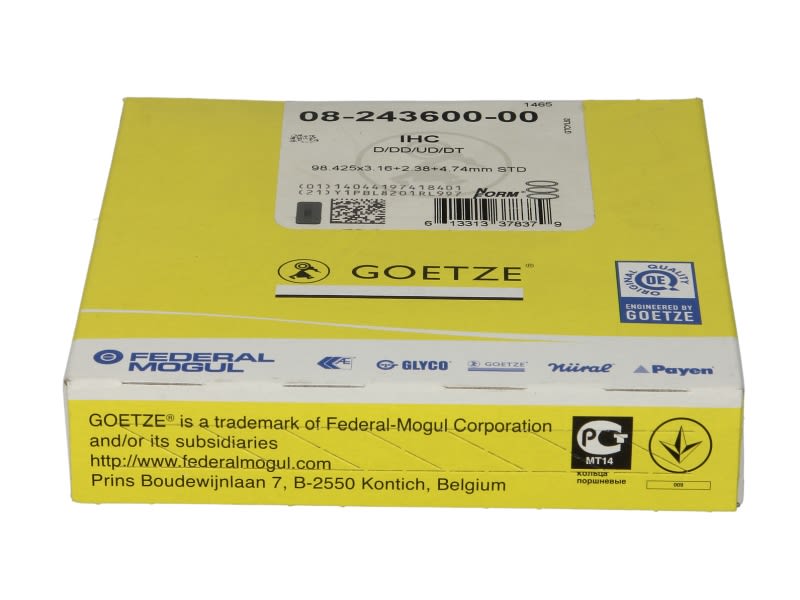 Zestaw pierscieni tłoka, 08-243600-00, GOETZE MOTORENTEILE w ofercie sklepu e-autoparts.pl 