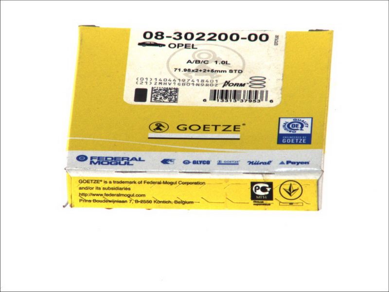 Zestaw pierscieni tłoka do Opla, 08-302200-00, GOETZE MOTORENTEILE w ofercie sklepu e-autoparts.pl 