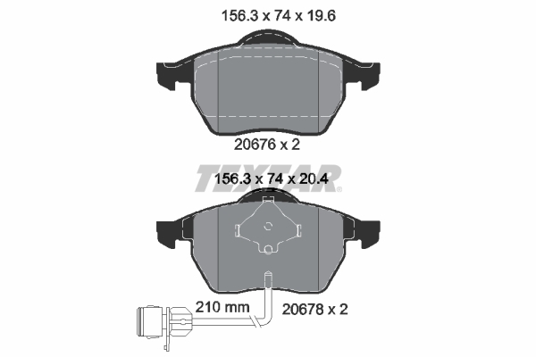 Klocki hamulcowe - komplet, Q+ 2067602 TEXTAR