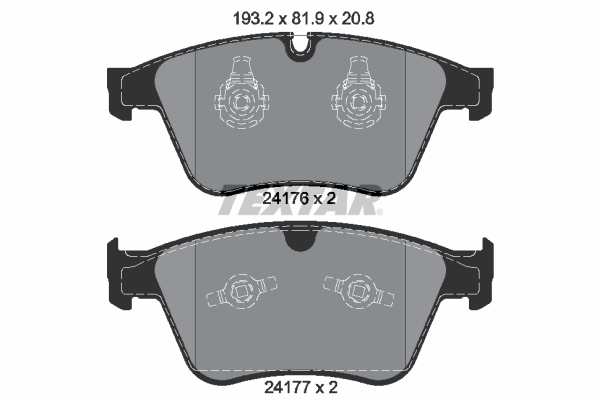 Klocki hamulcowe - komplet, Q+ 2417601 TEXTAR