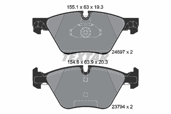 Klocki hamulcowe - komplet, Q+ 2469701 TEXTAR