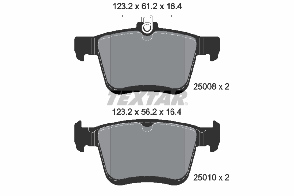 Klocki hamulcowe - komplet, Q+ 2500801 TEXTAR