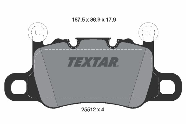 Klocki hamulcowe kpl. do Porsche, 2551205, TEXTAR w ofercie sklepu e-autoparts.pl 