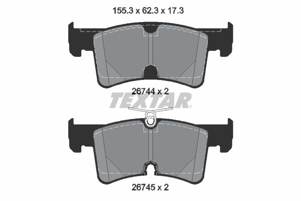 Klocki hamulcowe kpl. do VW, 2674401, TEXTAR w ofercie sklepu e-autoparts.pl 