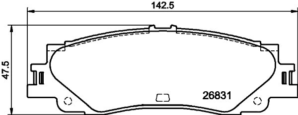 Klocki hamulcowe kpl. do Toyoty, 2683101, TEXTAR w ofercie sklepu e-autoparts.pl 