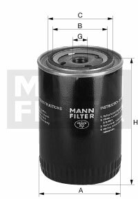 W 712/92 Filtr oleju MANN-FILTER MANN+HUMMEL GMBH