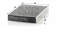 Filtr kabinowy przeciwpyłkowy CUK 2743 MANN-FILTER MANN+HUMMEL GMBH
