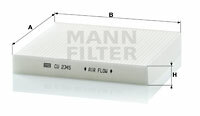 Filtr kabinowy przeciwpyłkowy CU 2345 MANN-FILTER MANN+HUMMEL GMBH