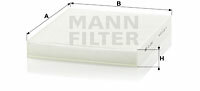 Filtr kabinowy przeciwpyłkowy CU 2545 MANN-FILTER MANN+HUMMEL GMBH