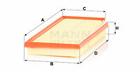 Filtr powietrza C 36 016 MANN-FILTER MANN+HUMMEL GMBH