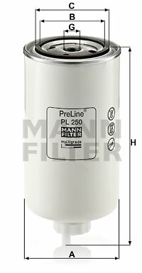Filtr paliwa PL 250 MANN-FILTER MANN+HUMMEL GMBH