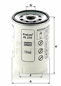 Filtr paliwa PL 270 x MANN-FILTER MANN+HUMMEL GMBH