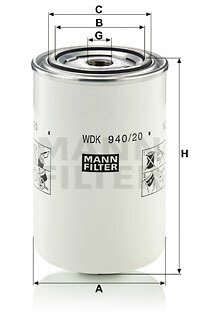 Filtr paliwa WDK 940/20 MANN-FILTER MANN+HUMMEL GMBH