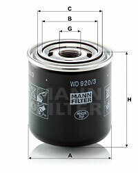 Filtr hydrauliczny, automatyczna skrzynia biegów WD 920/3 MANN-FILTER MANN+HUMMEL GMBH